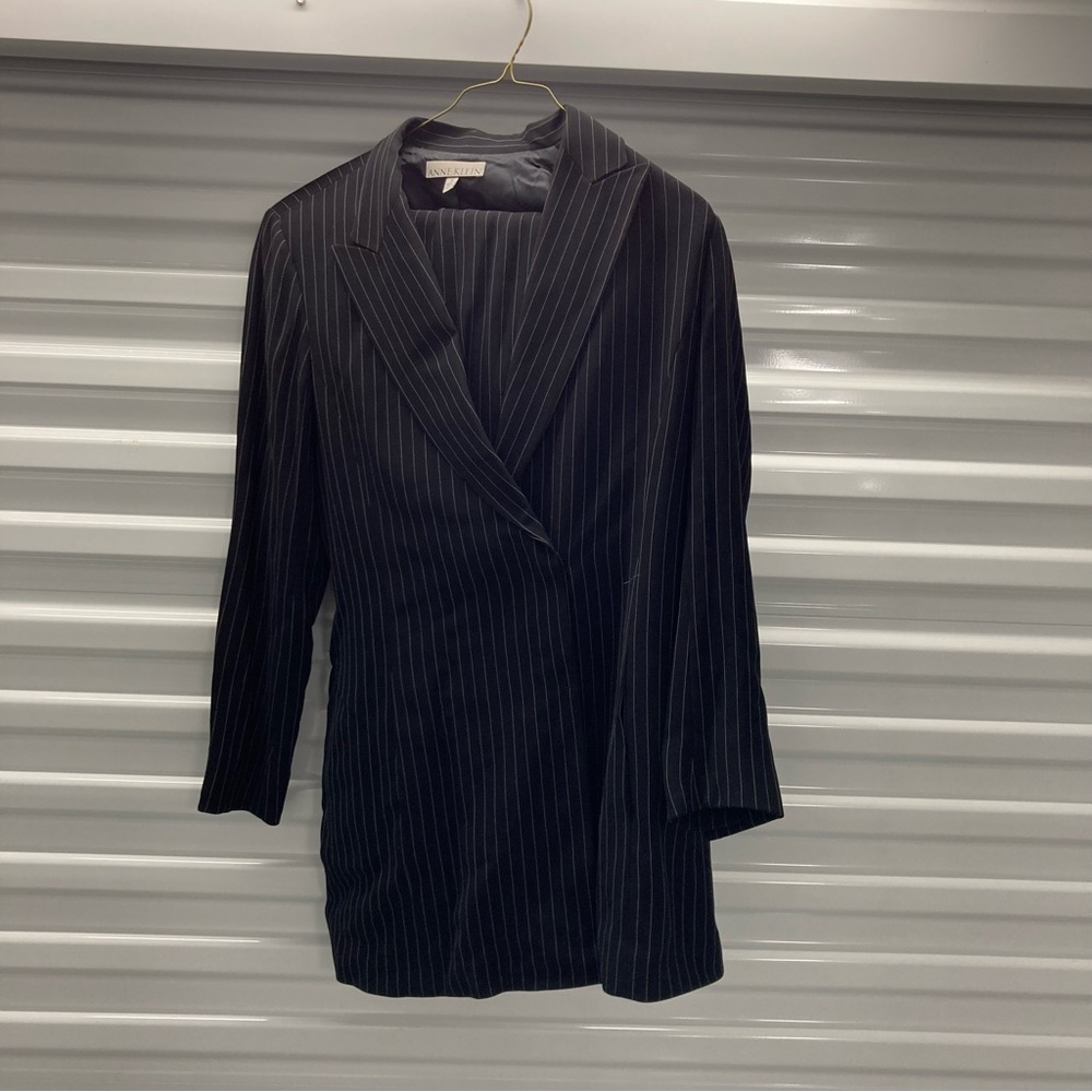 Anne Klein Black Pinstripe Blazer